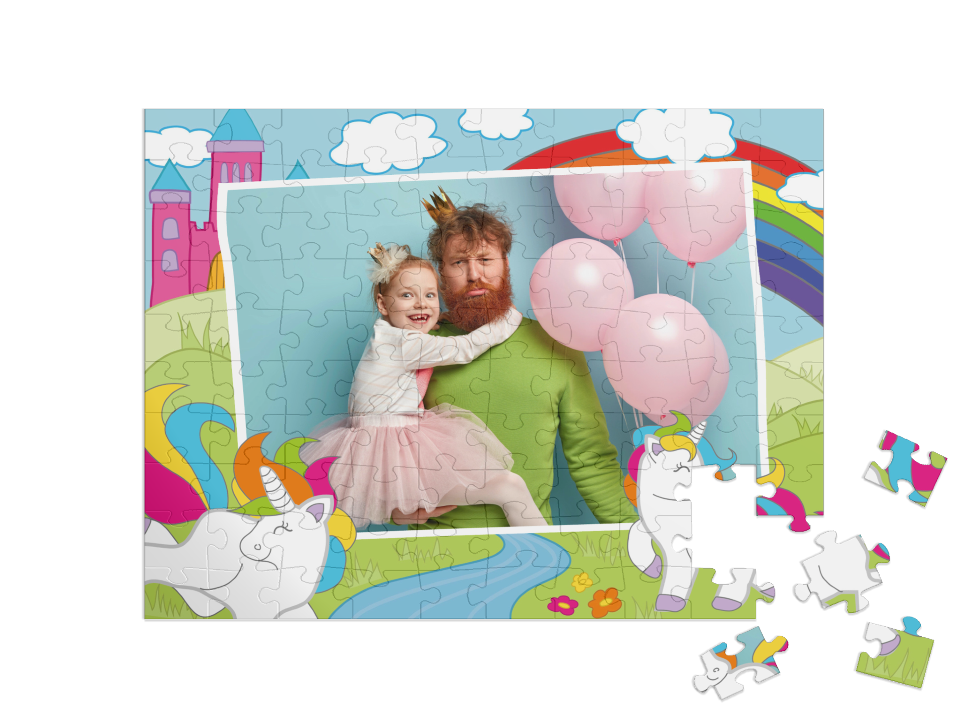 „Duhový svět“ puzzle na šířku
