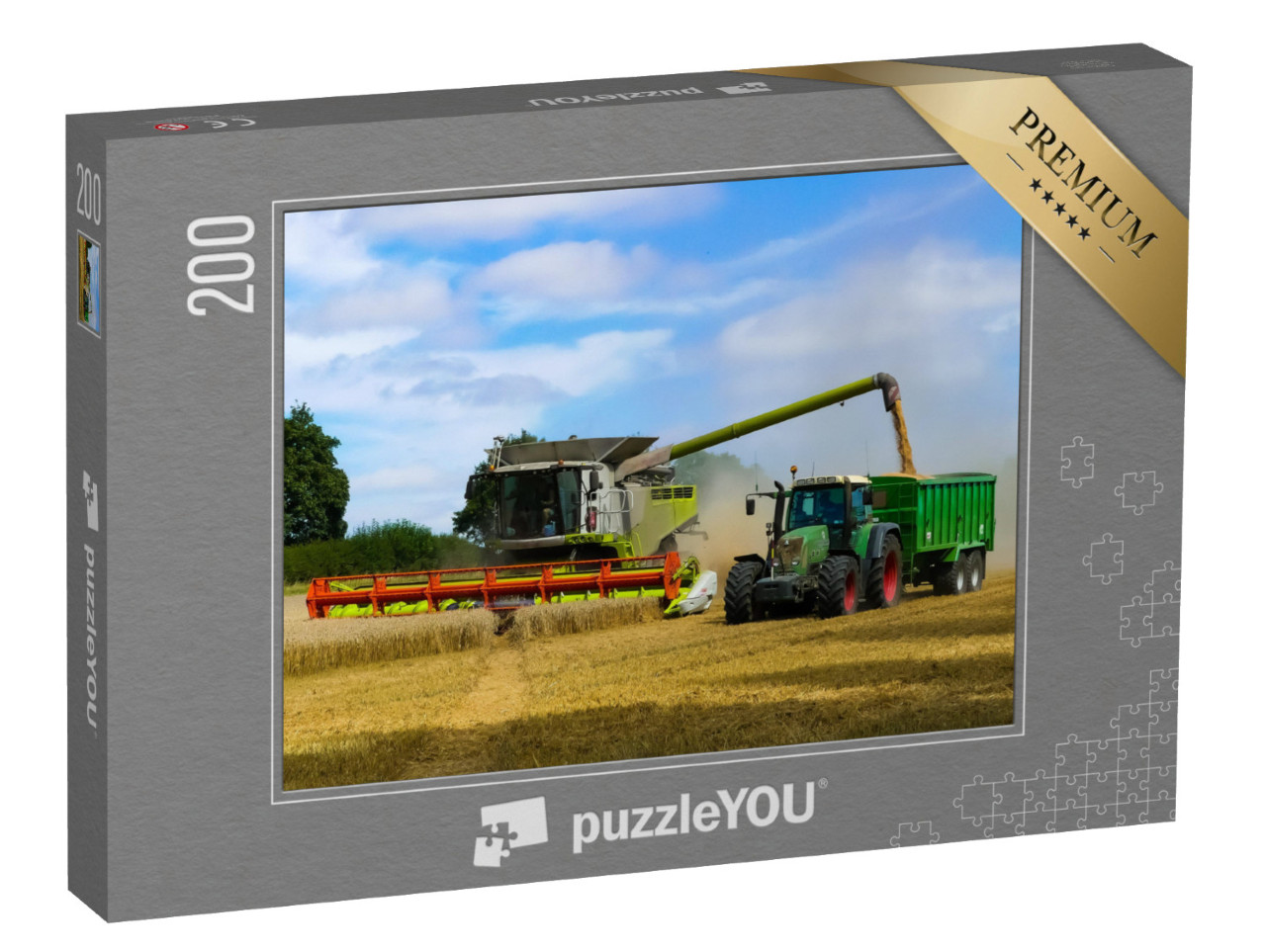 puzzle 200 dílků „Traktor s přívěsem, Oxfordshire“