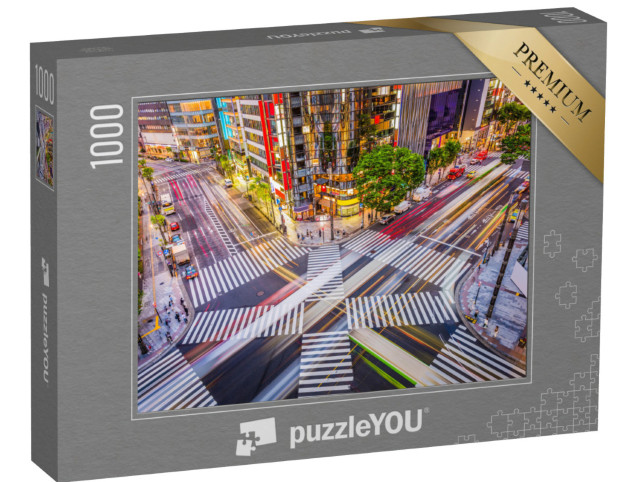 puzzle 1000 dílků „Krajina města s křižovatkou v Tokiu, Japonsko“