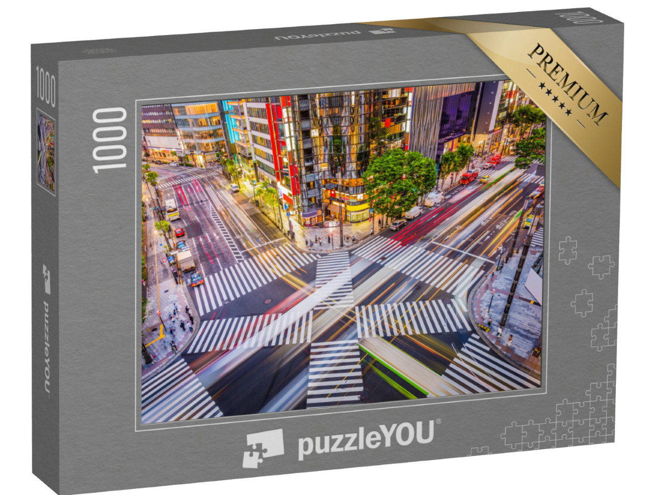 puzzle 1000 dílků „Krajina města s křižovatkou v Tokiu, Japonsko“