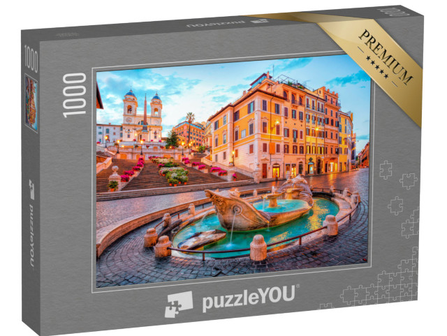 puzzle 1000 dílků „Španělské schody ráno, Řím, Itálie“