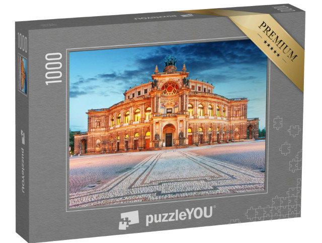 puzzle 1000 dílků „Slavná Semperova opera v Drážďanech, Německo“