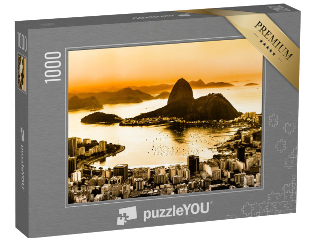 puzzle 1000 dílků „Hora Sugarloaf a pláž Botafogo v Riu de Janeiru, Brazílie“