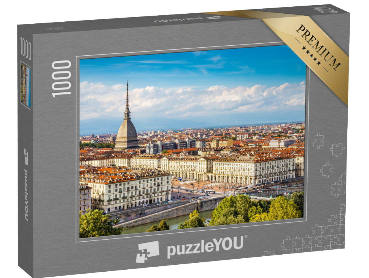 puzzle 1000 dílků „Pohled na centrum Turína, Itálie“