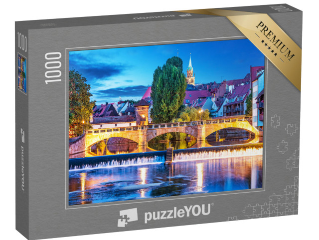 puzzle 1000 dílků „Letní noc ve starém centru Norimberku, Německo“