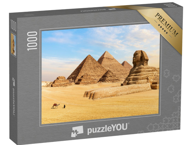 puzzle 1000 dílků „Pyramidy v Gíze a Velká sfinga, Egypt“