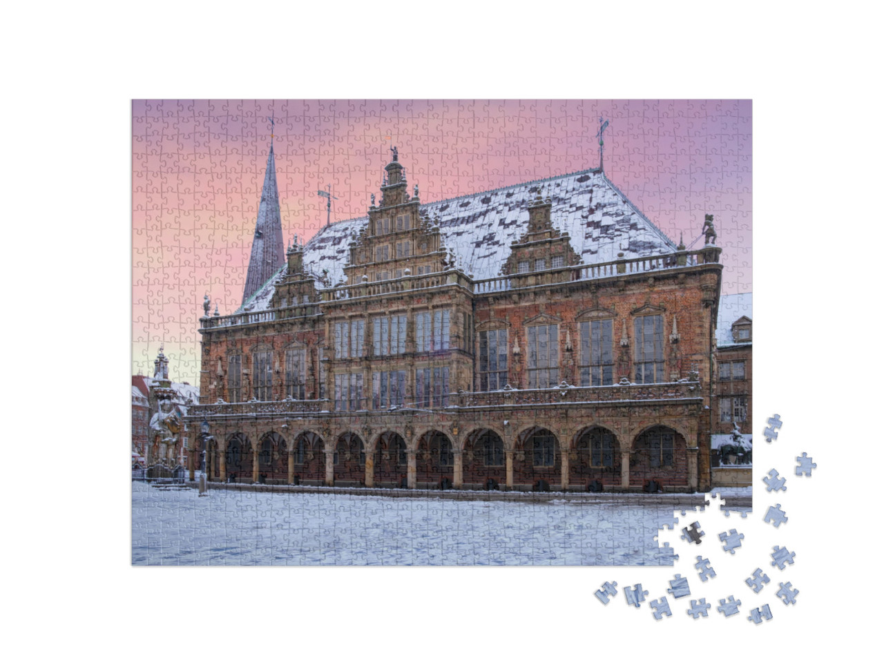 puzzle 1000 dílků „Brémy na sněhu“