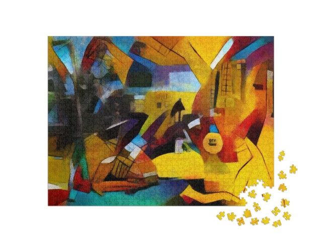 puzzle 1000 dílků „Alternativní reprodukce slavných obrazů, Picasso“