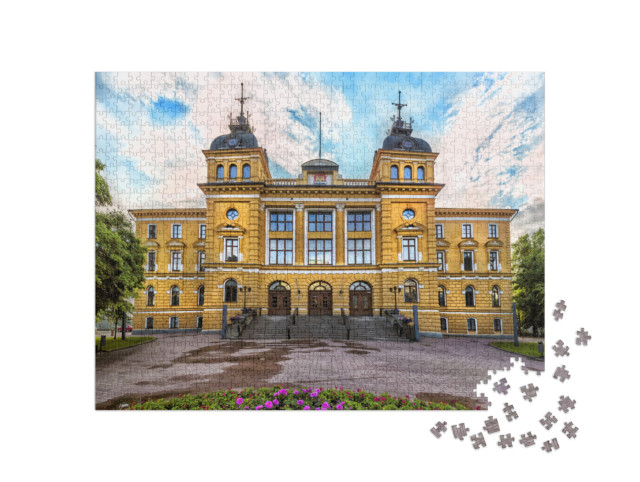 puzzle 1000 dílků „Malebná radnice v Oulu, Finsko“
