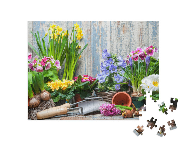 puzzle 200 dílků „Jarní květiny“