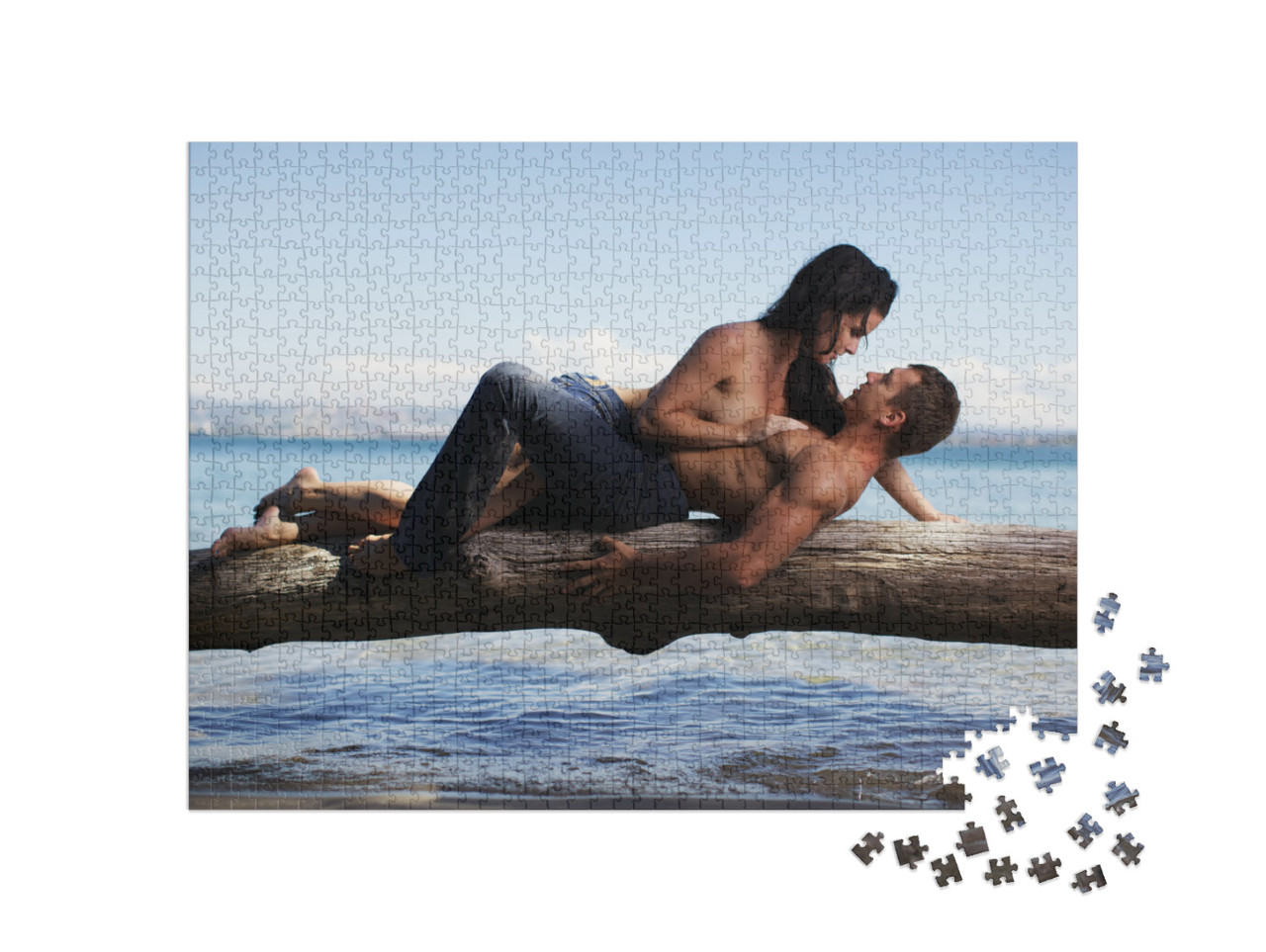 puzzle 1000 dílků „Sexy: Pár na pláži“