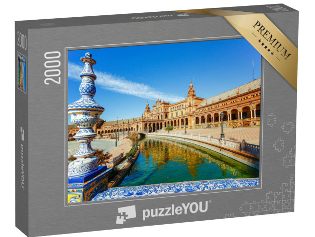 puzzle 2000 dílků „Španělské náměstí, Plaza de Espana, Sevilla, Španělsko“