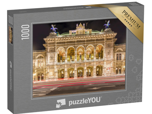 puzzle 1000 dílků „Vídeňská státní opera v noci, Vídeň, Rakousko“