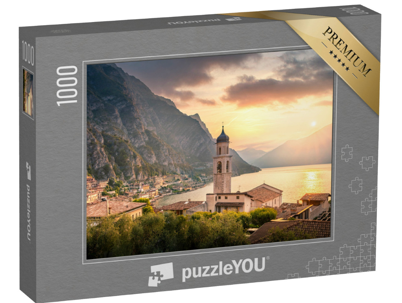 puzzle 1000 dílků „Kouzelná vesnice Limone sul Garda, Itálie“