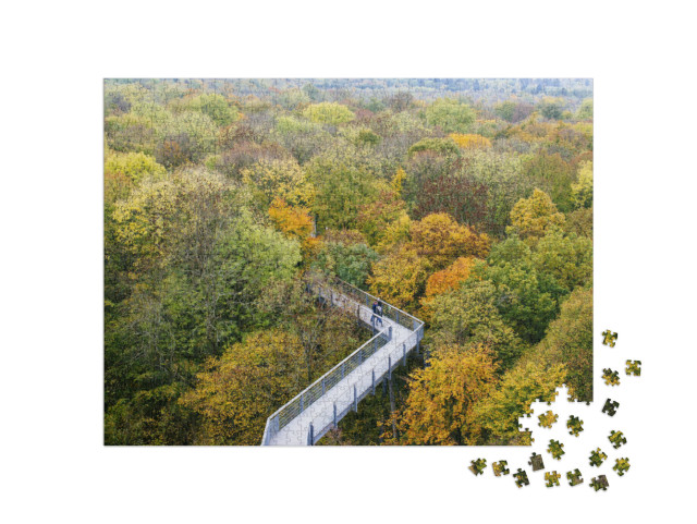 puzzle 1000 dílků „Stezka korunami stromů v Národním parku Hainich, Durynsko“