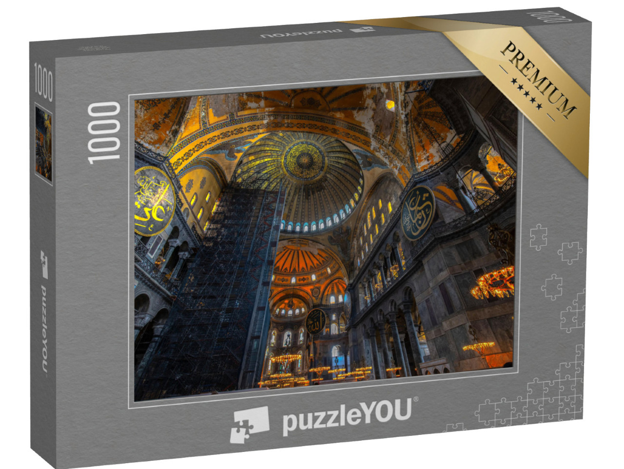 puzzle 1000 dílků „Úchvatný pohled na interiér Hagia Sofia. Istanbul, Turecko“