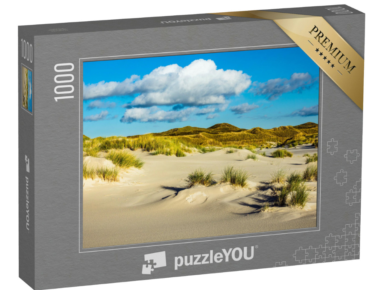 puzzle 1000 dílků „Duny na ostrově Amrum v Severním moři, Německo“