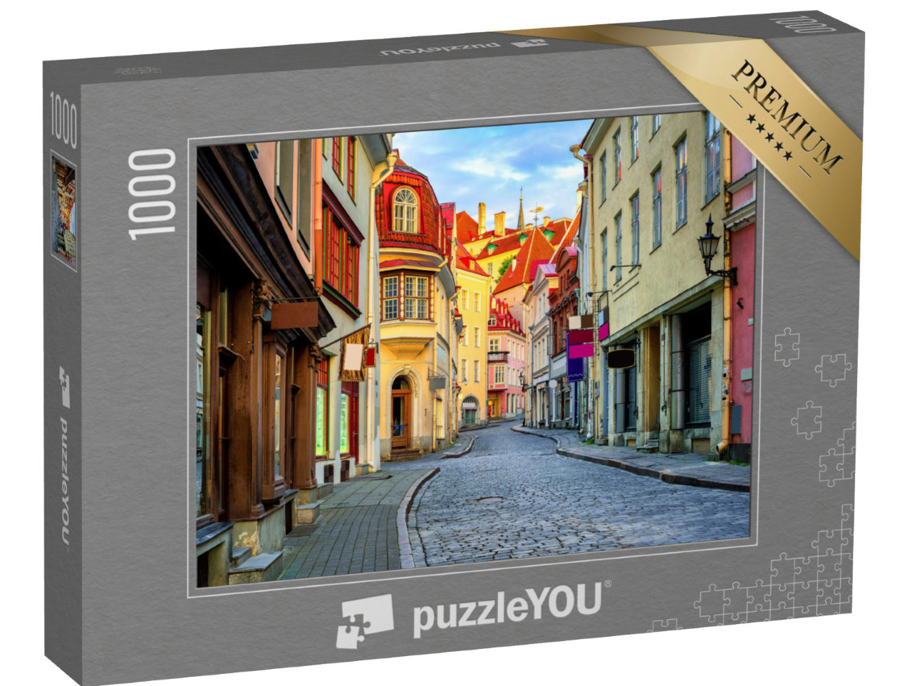 puzzle 1000 dílků „Ulička ve starém centru Tallinnu, Estonsko“