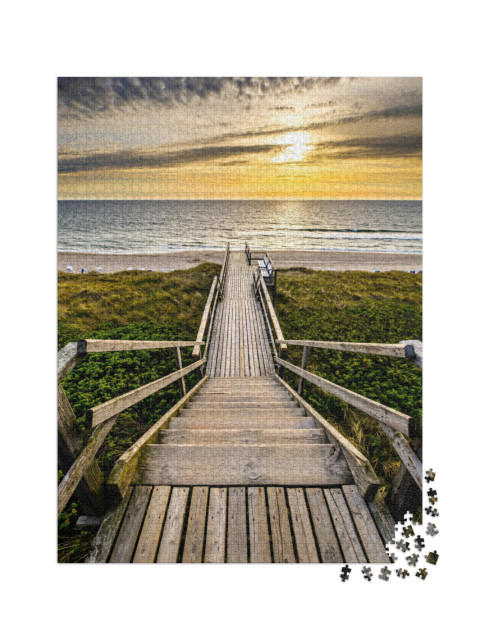 puzzle 2000 dílků „Stezka na dunách k pláži, Sylt“