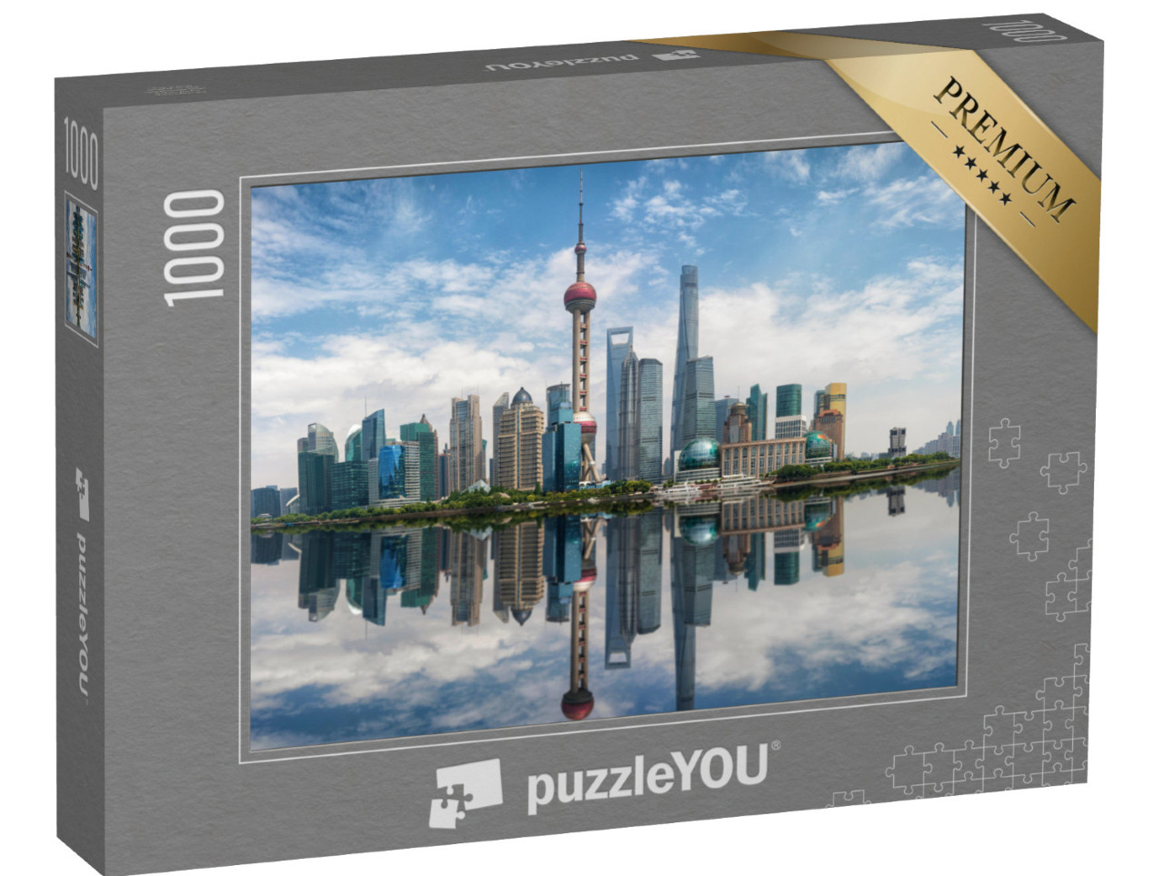 puzzle 1000 dílků „Působivé panorama Šanghaje, Čína“