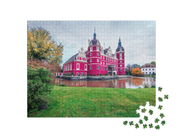 puzzle 1000 dílků „Krásný zámek Muskau, památka UNESCO, Německo“