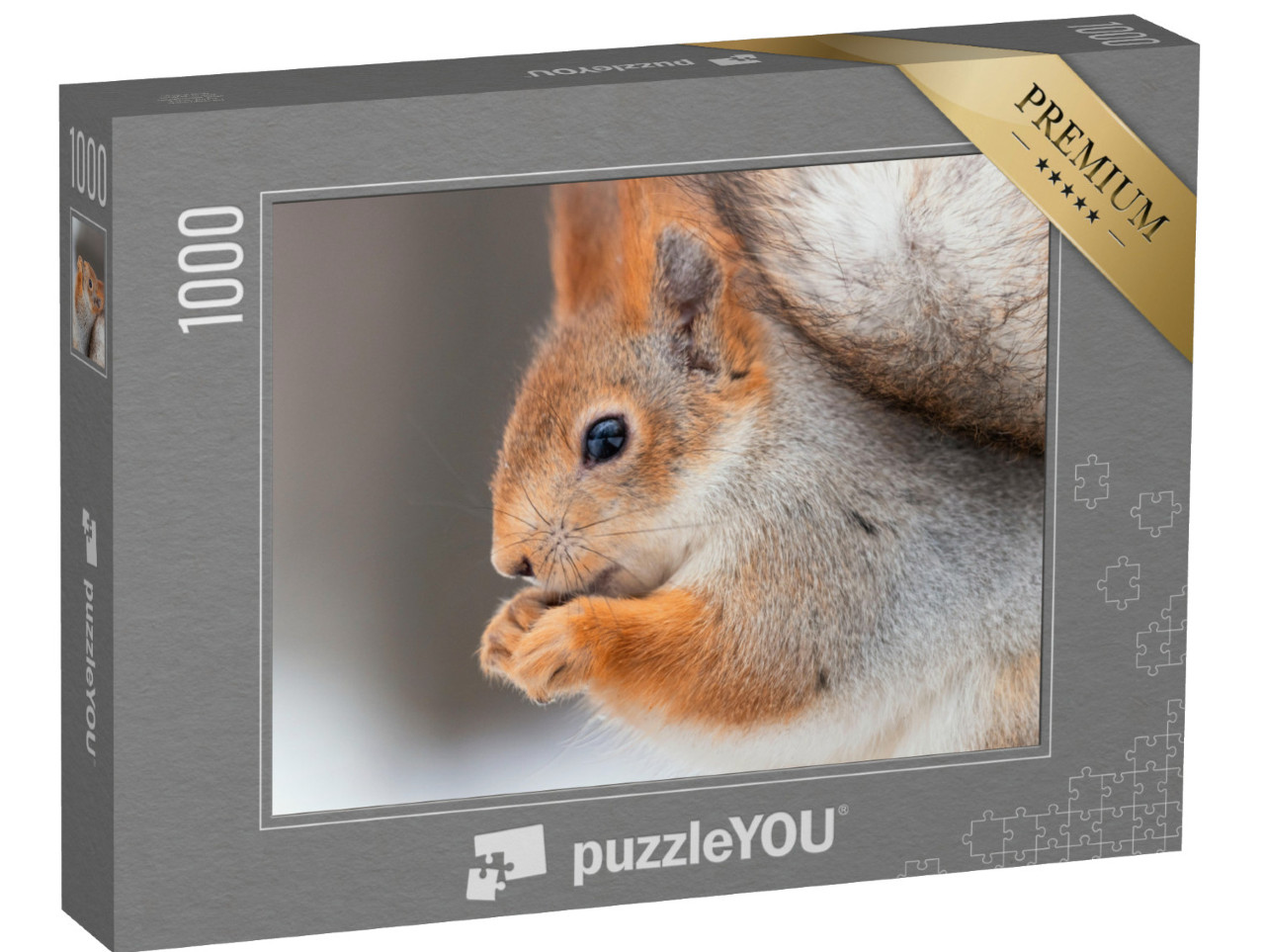 puzzle 1000 dílků „Veverka s ořechy“