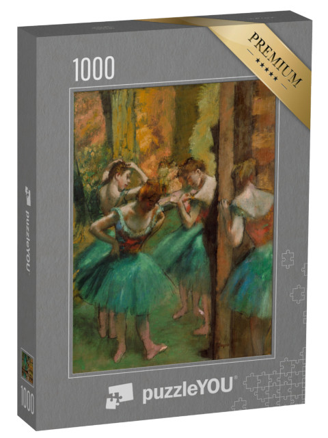 puzzle 1000 dílků „Edgar Degas - Tanečnice, růžová a zelená“