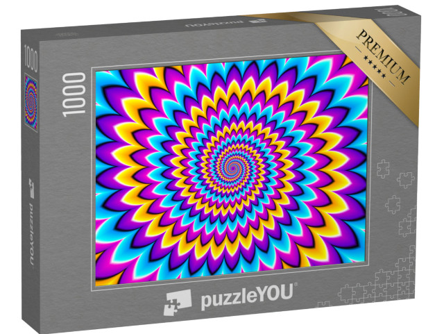 puzzle 1000 dílků „Vícebarevné spirály, iluze pohybu“