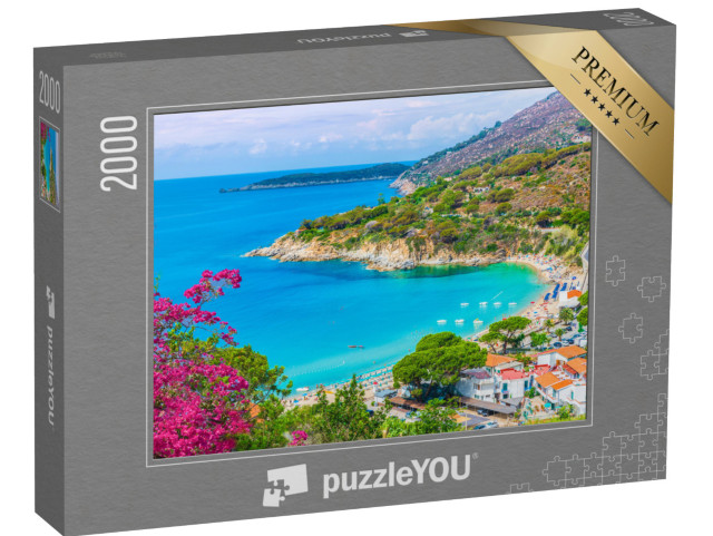 puzzle 2000 dílků „Pohled na pláž v Cavoli, ostrov Elba, Toskánsko, Itálie“