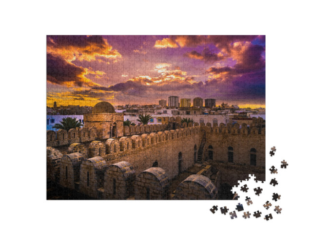 puzzle 1000 dílků „Věž pevnosti Ribat v Sousse, Tunisko“