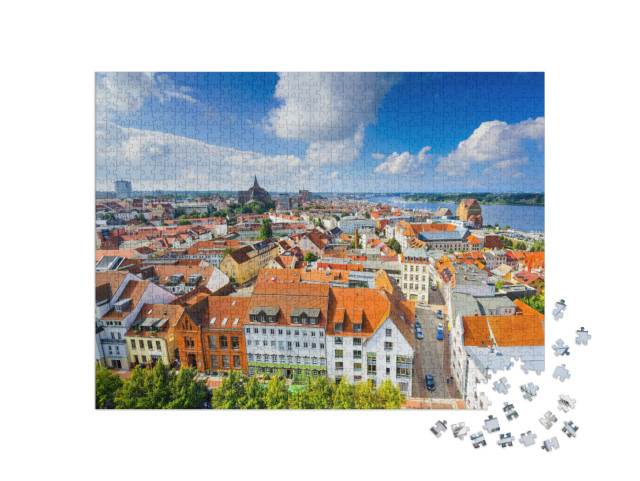 puzzle 1000 dílků „Staré město Rostock, Německo“