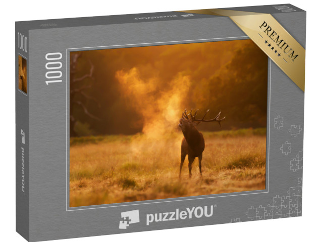 puzzle 1000 dílků „Přivolávání jelenů v období říje“