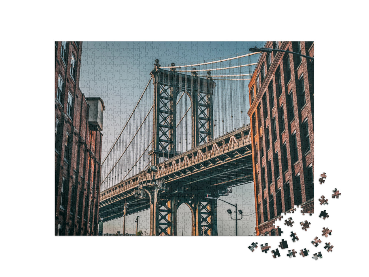 puzzle 1000 dílků „Manhattanský most očima Brooklynu, New York“