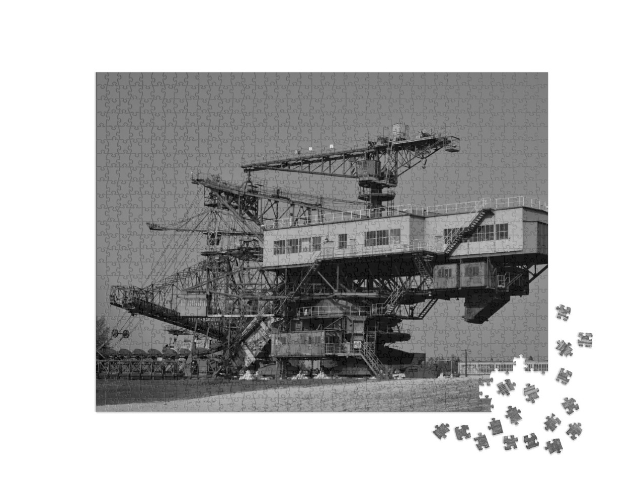 puzzle 1000 dílků „Nevyužívaný povrchový důl na hnědé uhlí: Ferropolis“