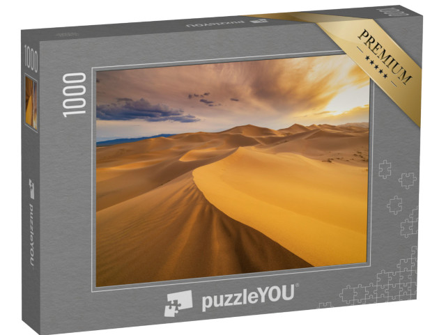 puzzle 1000 dílků „Západ slunce nad písečnými dunami v poušti, USA“