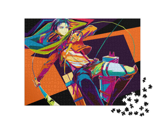 puzzle 1000 dílků „Útok na Titána - anime styl“