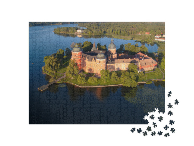 puzzle 1000 dílků „Letecký pohled na hrad Gripsholm, Mariefred, Švédsko“