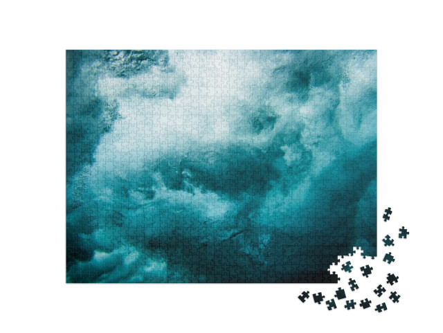 puzzle 1000 dílků „Vlna pod modrou vodou“