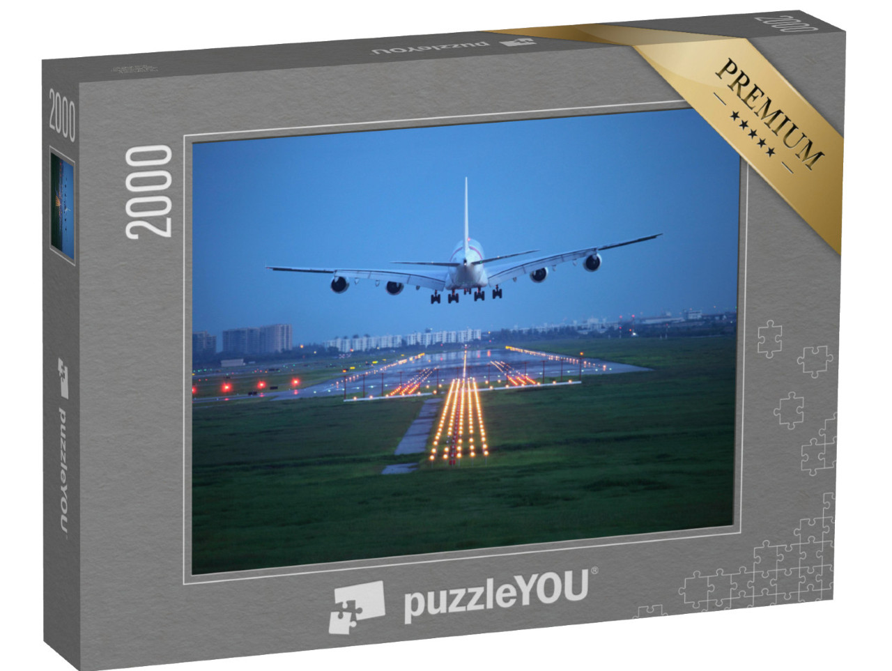 puzzle 2000 dílků „Přistání osobního letadla v cílové destinaci“