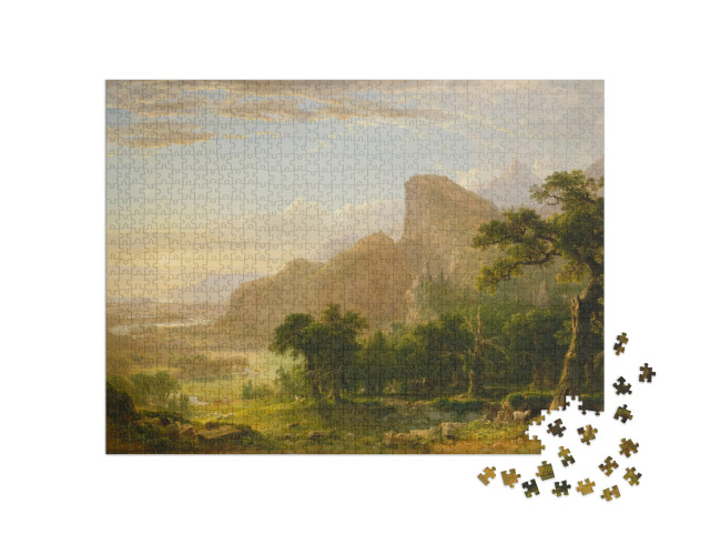 puzzle 1000 dílků „Asher Brown Durand - Krajina - Scéna z filmu Thanatopsis“