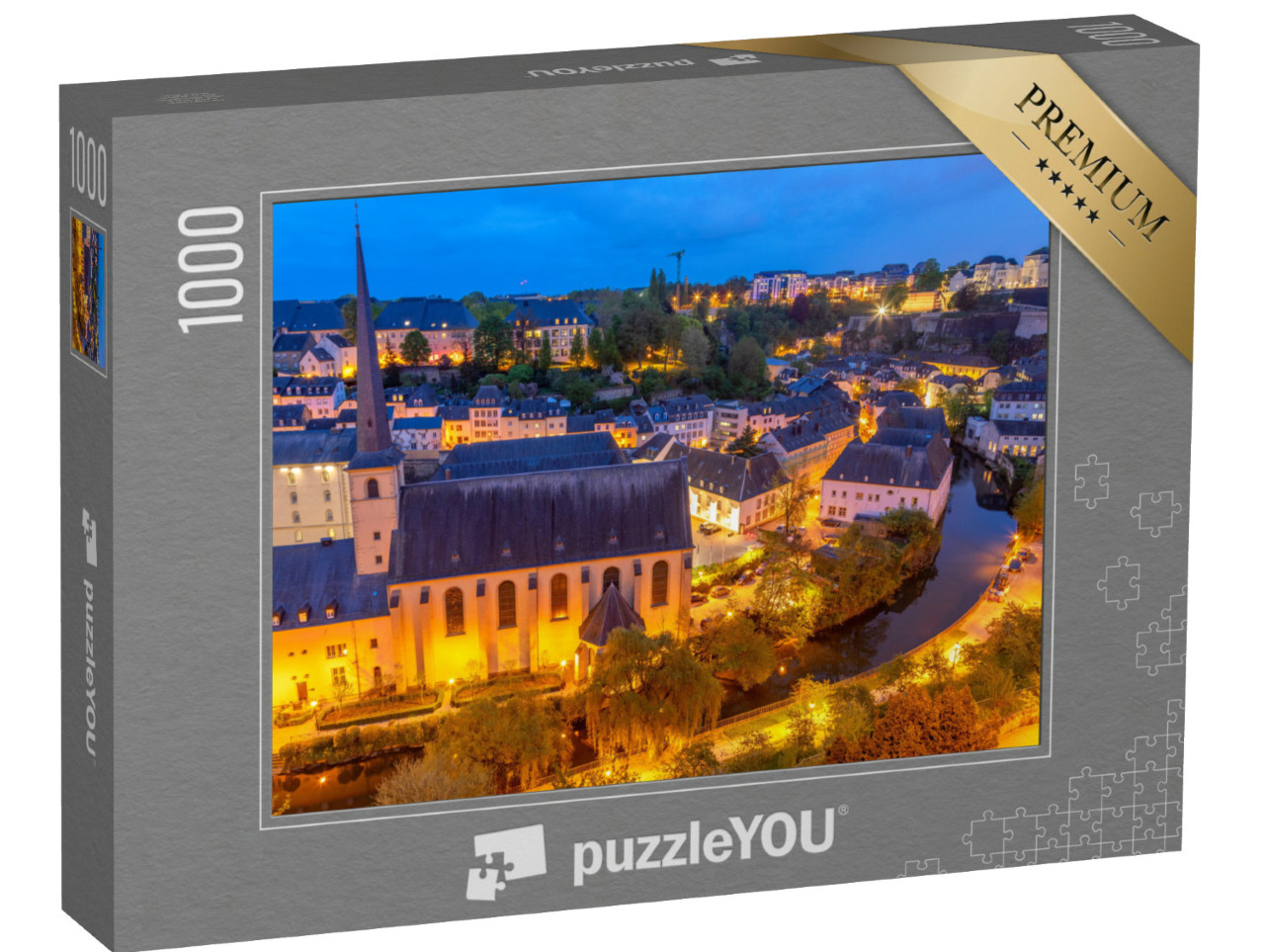 puzzle 1000 dílků „Ohyb řeky Alzette, Lucemburk“