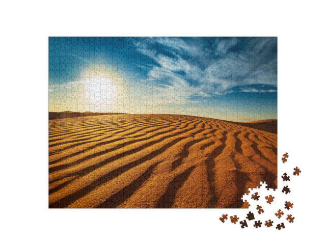 puzzle 1000 dílků „Západ slunce na Sahaře, Maroko“