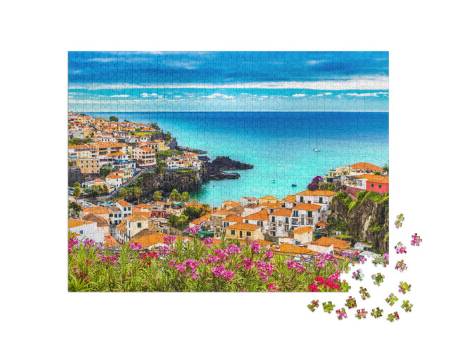 puzzle 1000 dílků „Panoramatický výhled na Camara de Lobos, ostrov Madeira, Portugalsko“