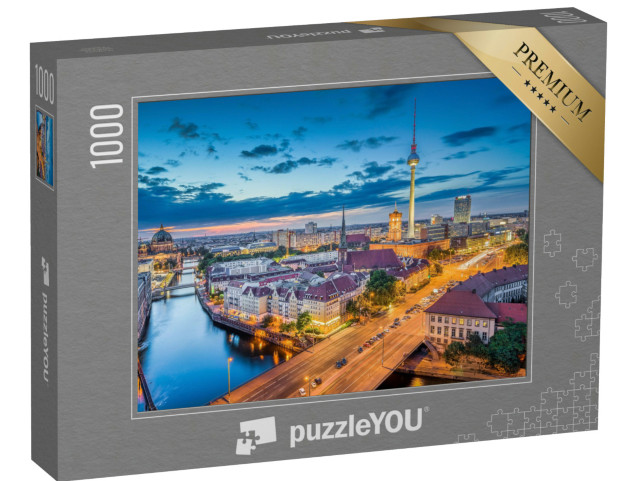 puzzle 1000 dílků „Večerní panorama Berlína, Německo“
