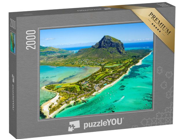 puzzle 2000 dílků „Modrá laguna na úpatí ostrova Le Morne Brabant, Mauricius“