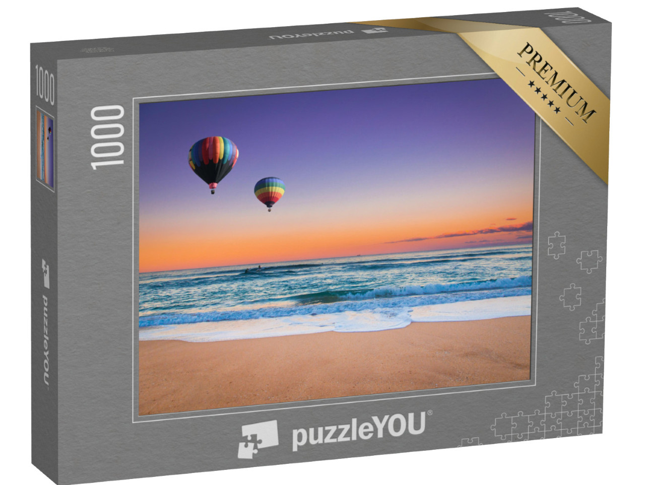 puzzle 1000 dílků „Horkovzdušný balón nad pláží v Novém Jižním Walesu, Austrálie“
