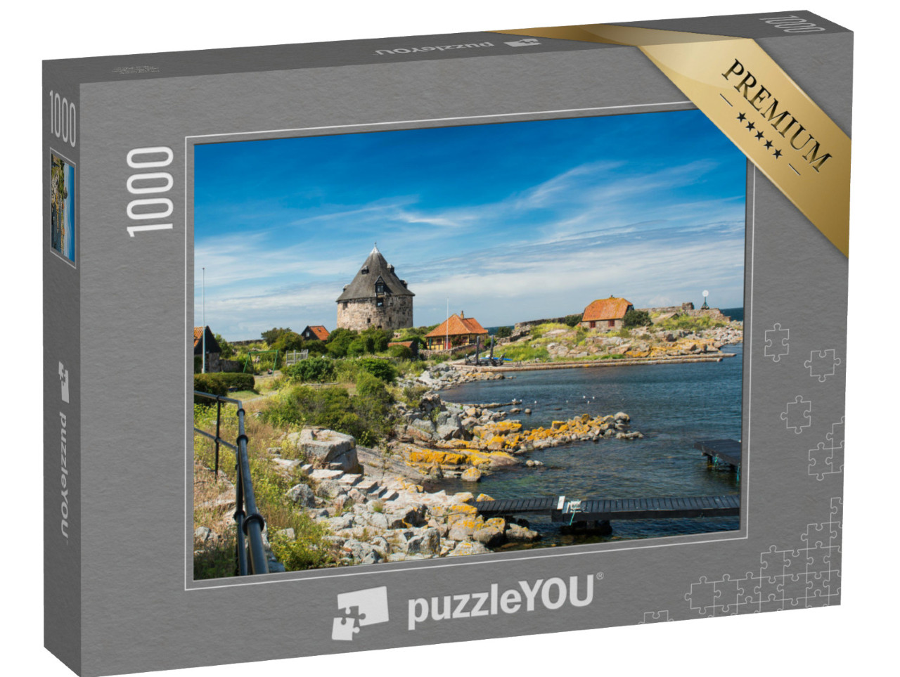 puzzle 1000 dílků „Christianso, malebný dánský ostrov poblíž Bornholmu v Baltském moři“