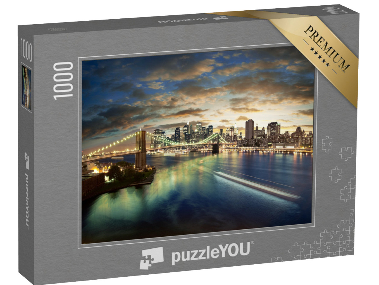 puzzle 1000 dílků „Večer nad panoramatem New Yorku“