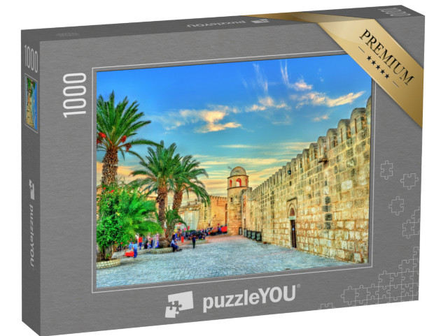 puzzle 1000 dílků „Zdi a minaret Velké mešity v Sousse, památka UNESCO, Tunisko“