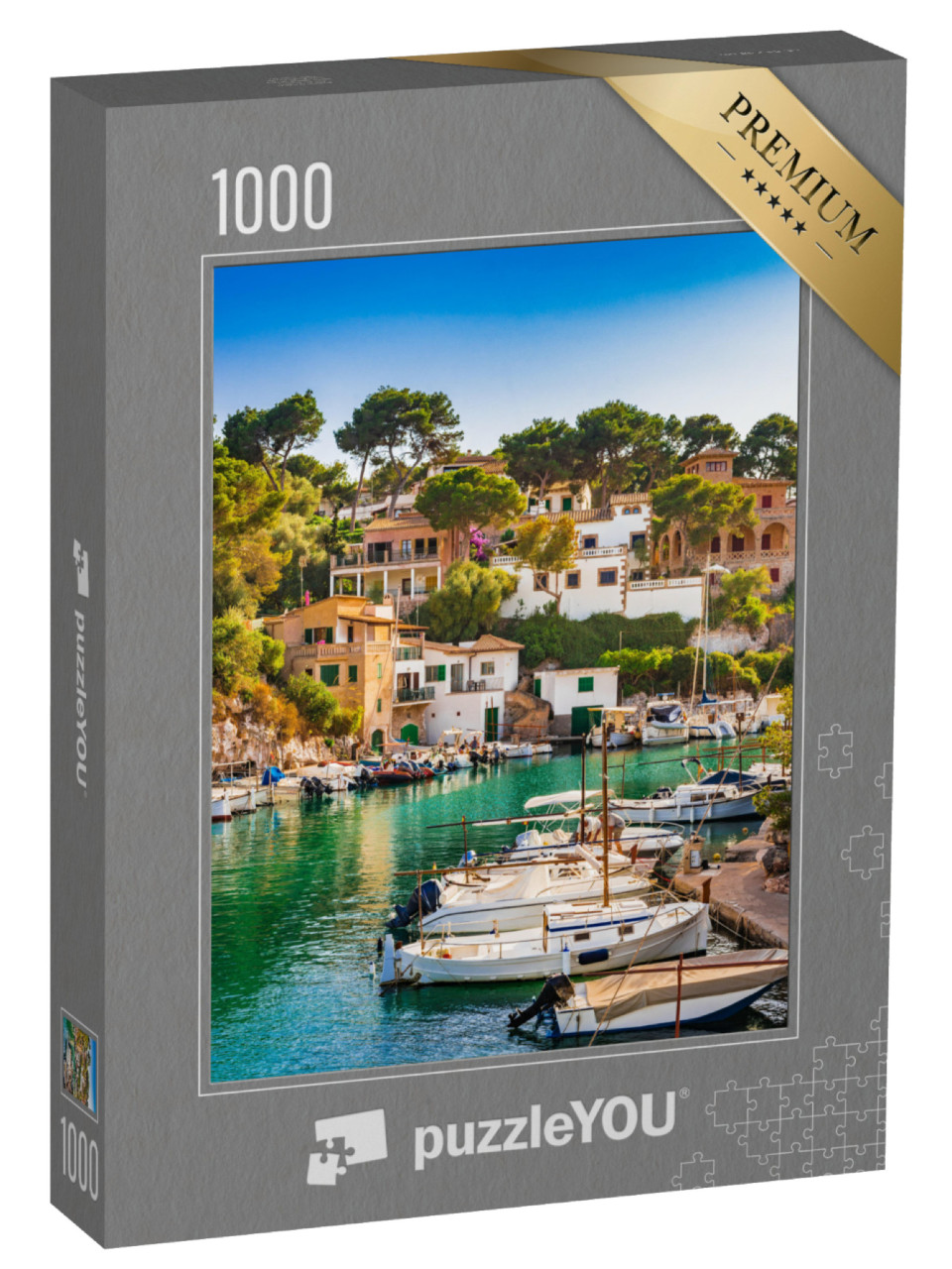 puzzle 1000 dílků „Malebný záliv Cala Figuera na Mallorce“